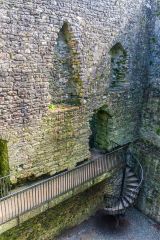 Looking down inside the castle