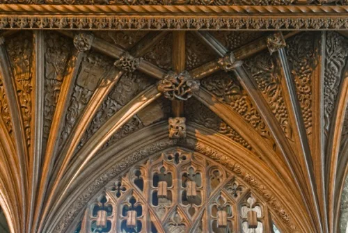 Chancel screen carving detail