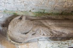 Another view of the 13th-century headless effigy