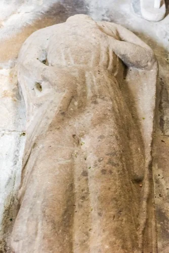 13th-century effigy in Lyonshall church