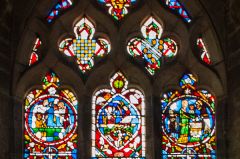 Madley Church, 13th-c. stained glass, east window