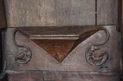 Madley Church, Medieval misericord in the chancel