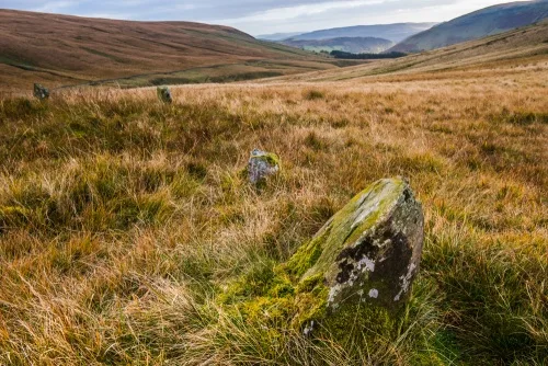 Looking along the stone circle