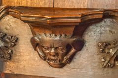 Magdalen College, Oxford, Medieval misericord in the Chapel