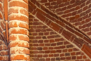 Brick staircase construction detail