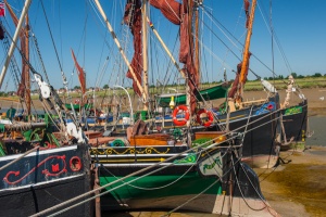 Thames barges at The Hythe
