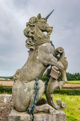 Manderston House, Unicorn statue in the garden
