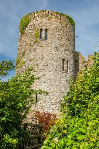 The cylindrical corner tower