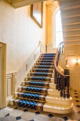 The entrance hall and staircase