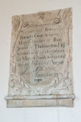 Manton, St Mary's Church, Thomas Burneby memorial, 1705