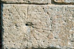 Manton, St Mary's Church, A medieval mass dial by the south porch