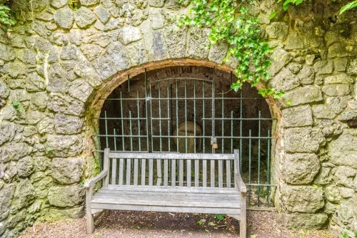 The 18th-century grotto entrance