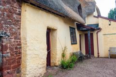 The rear of the cottage