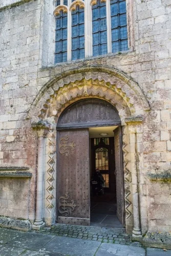 The 12th-century west doorway