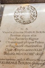 Mary Bourne memorial, 1694