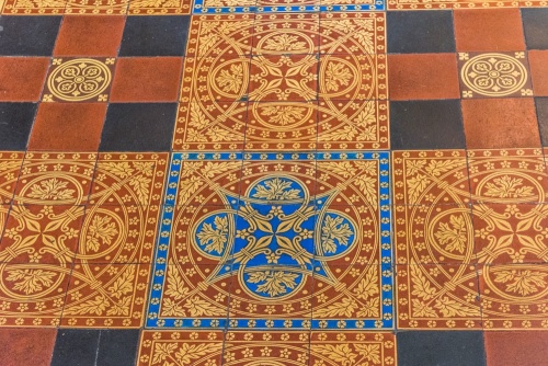 Minton tiles in the chancel