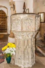 The 15th century Seven Sacrament font