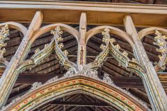 Ornate tracery on the chancel screen