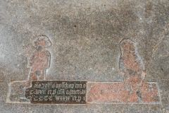 Brass of John Bishop (d. 1472) and Agnes Bishop (d. 1489)