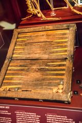 A backgammon board