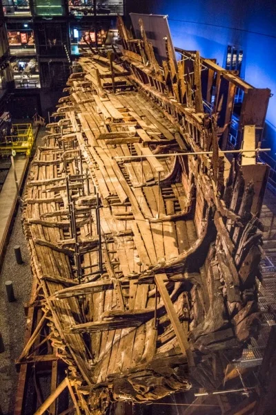 The Mary Rose from the stern
