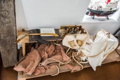 A sailmaker's shop display