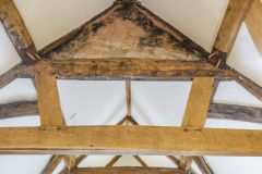 The open timber-framed roof