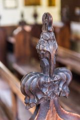 One of the poppyhead bench ends