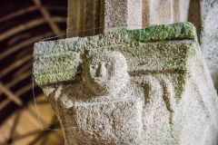 Mawgan-in-Meneage Church, A face carved on a capital