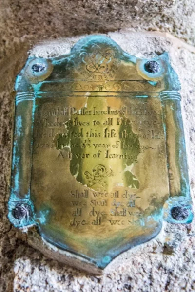 Hannibal Basset acrostic brass memorial, c. 1708