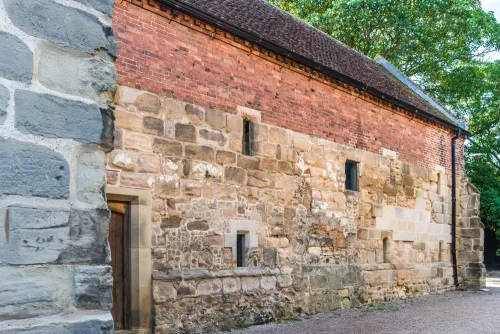 The 14th-century tithe barn