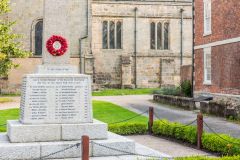 The war memorial, near the church