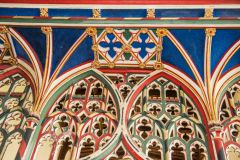 The restored 15th century screen canopy