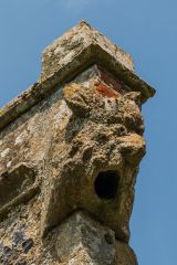 A gargoyle on the south porch