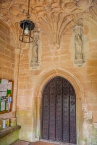 The south doorway and porch vaulting