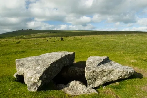 The cist with its broken capstone