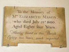 Elizabeth Mason, 1800