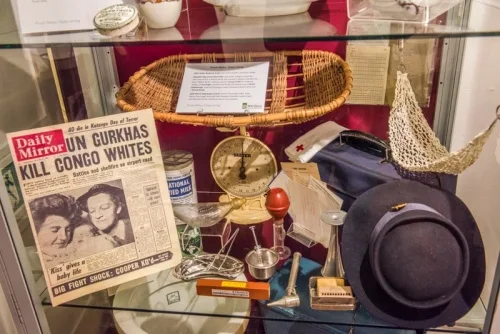 Local history exhibits in the museum