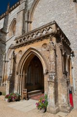 The ornately carved entrance