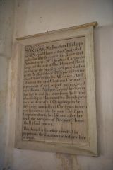 Sir Jonathan Phillipps benefaction board