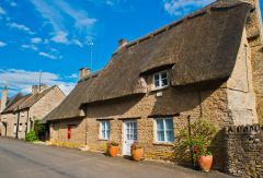 A thatched cottage on the High Street