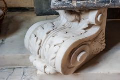 Sanders memorial sarcophagus leg