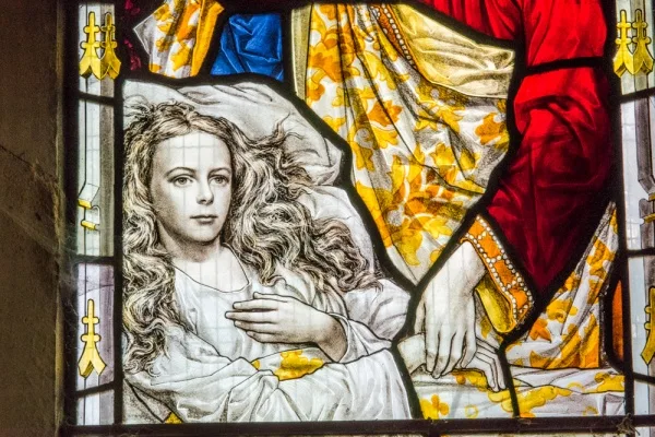 Victorian stained glass in the chancel