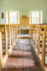 Looking down the central aisle