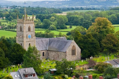 St Nicholas Church from Montgomery Castle