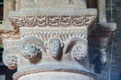 An ornately carved nave capital