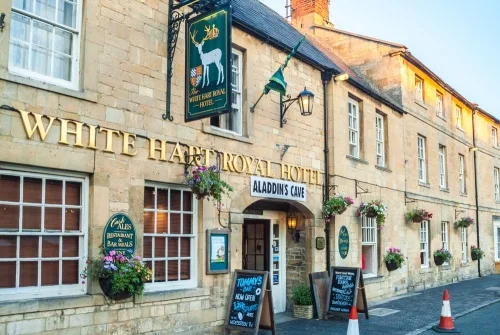 Lovely old inns are ranged along the High Street