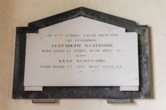 Elizabeth and Anne Westwood memorial, c. 1841