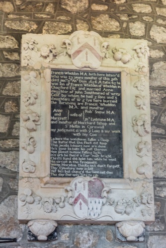 Francis Whiddon memorial, 1656
