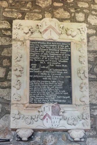 Francis Whiddon memorial, 1656